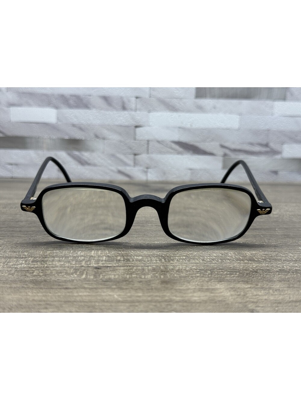Vintage Emporio Armani Eyeglasses EA512 020 Black Gold Frames ONLY 46[]23-140